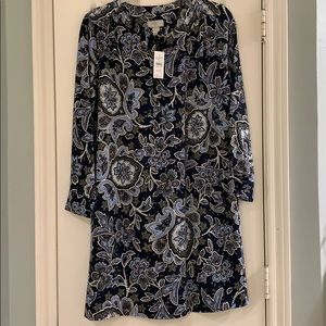 NWT Loft Paisley Print Shirt Dress